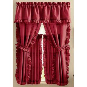 Seventh Avenue Mayfair Priscilla Panel Pair 72" x 84" Garnet